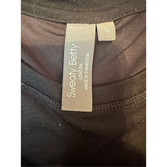 Sweaty Betty women’s muscle tank top black - thin semi sheer -sz Xs - Picture 7 of 7